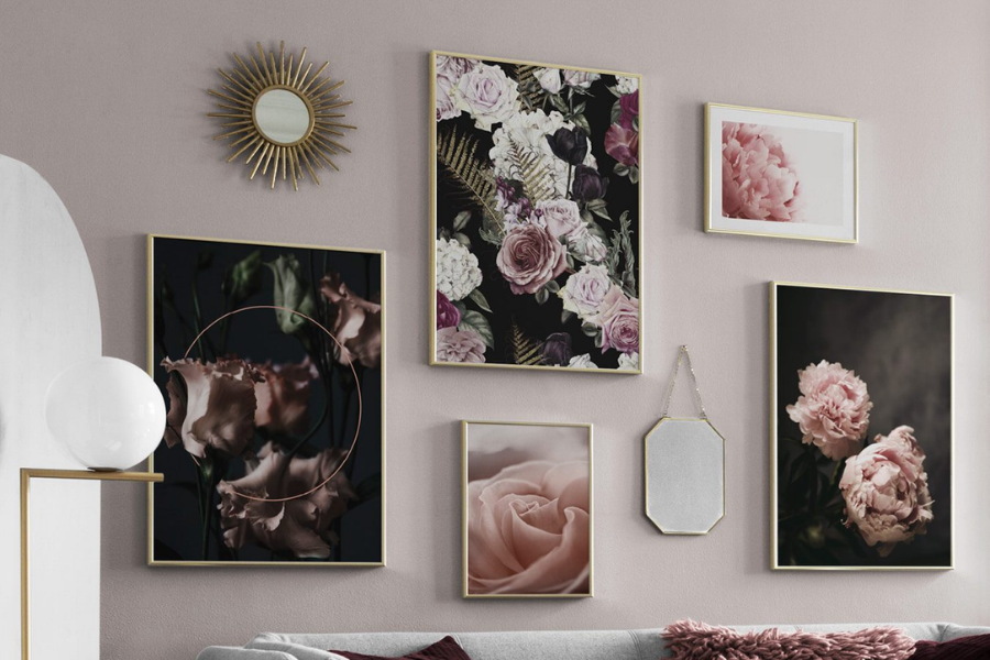 Floral gallery walls from Desenio - Chartford Homes