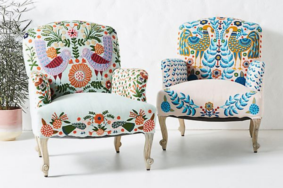 Embroidered Chairs from Anthropologie - Chartford Homes